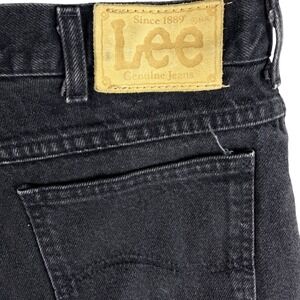 VINTAGE 90s Lee Denim Shorts Mens 38 Black Made in USA 5-Pocket Skater Grunge